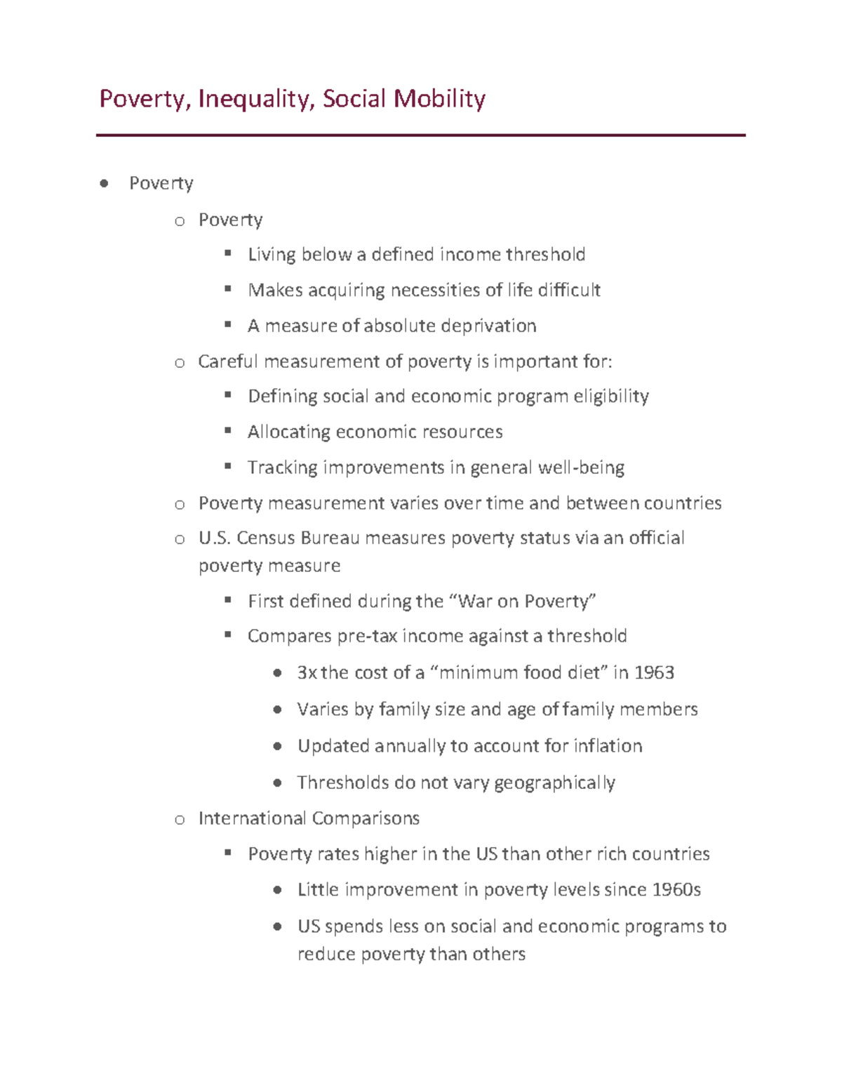 Poverty, Inequality, Social Mobility - Poverty, Inequality, Social ...