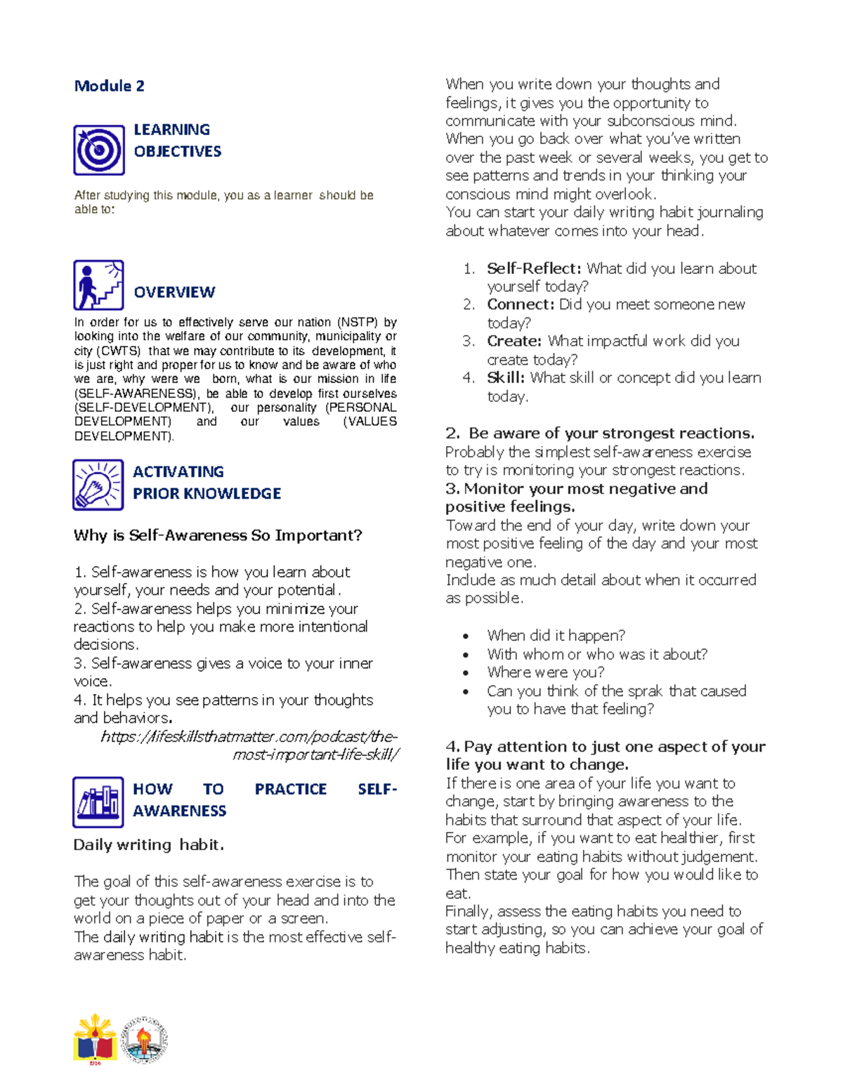 Module-2-converted - Prelim Study Guide (Lesson 2) In NSTP 1 - Module 2 ...