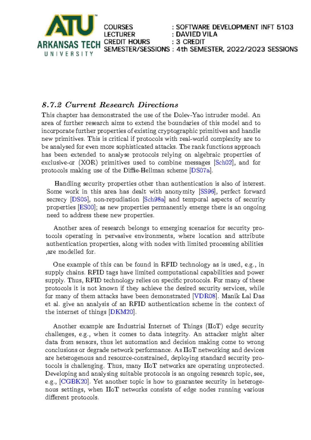 INFT5103 Arkansas TECH University 2022 Software Development CASE-535 ...