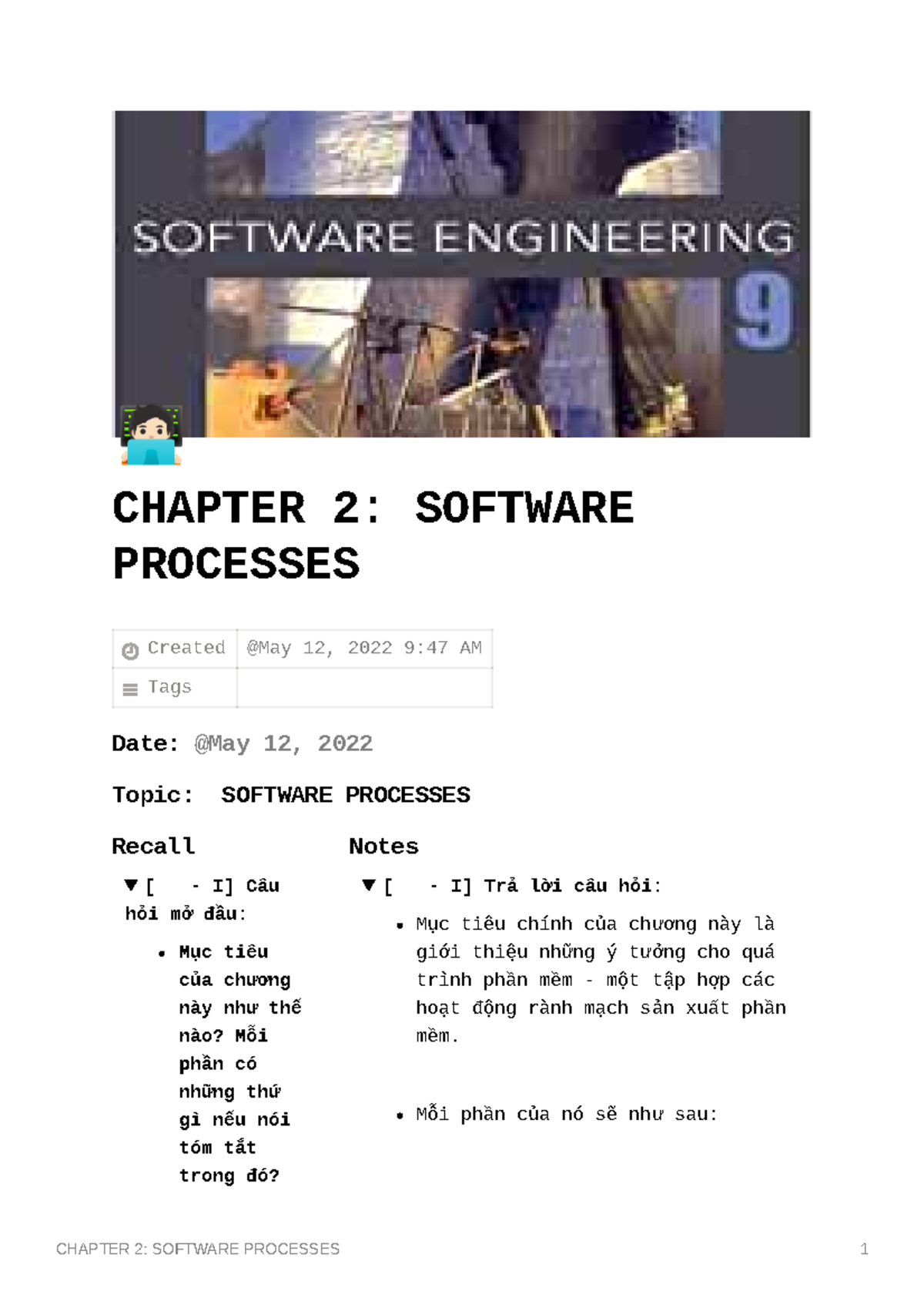 Chapter 2 Software Processes d - CHAPTER 2: SOFTWARE PROCESSES Created ...