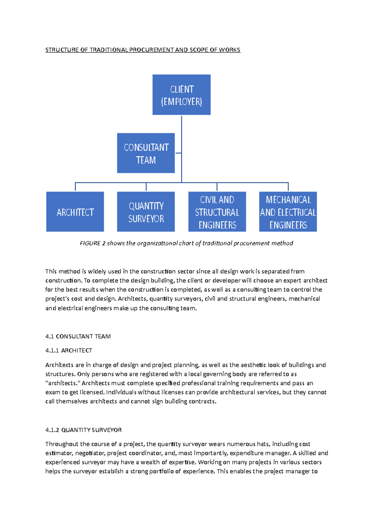 traditional procurement case study uk