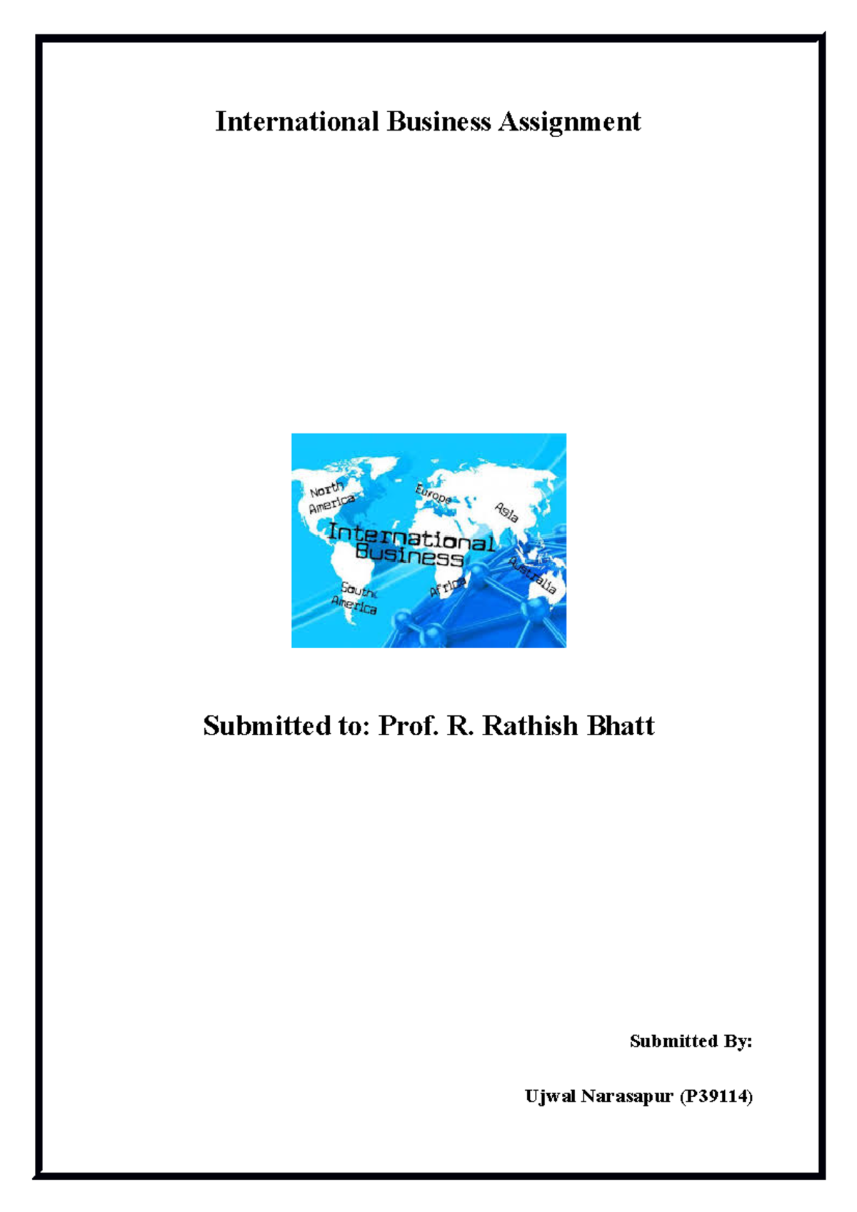 Impsa - International Business Assignment Submitted to: Prof. R ...
