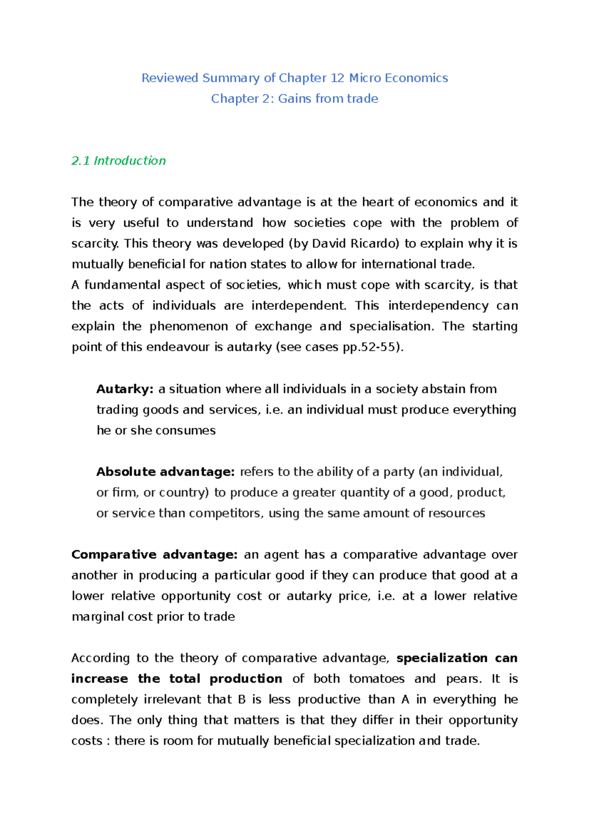 Reconsidered ver. micro ch. 2 - Reviewed Summary of Chapter 12 Micro ...