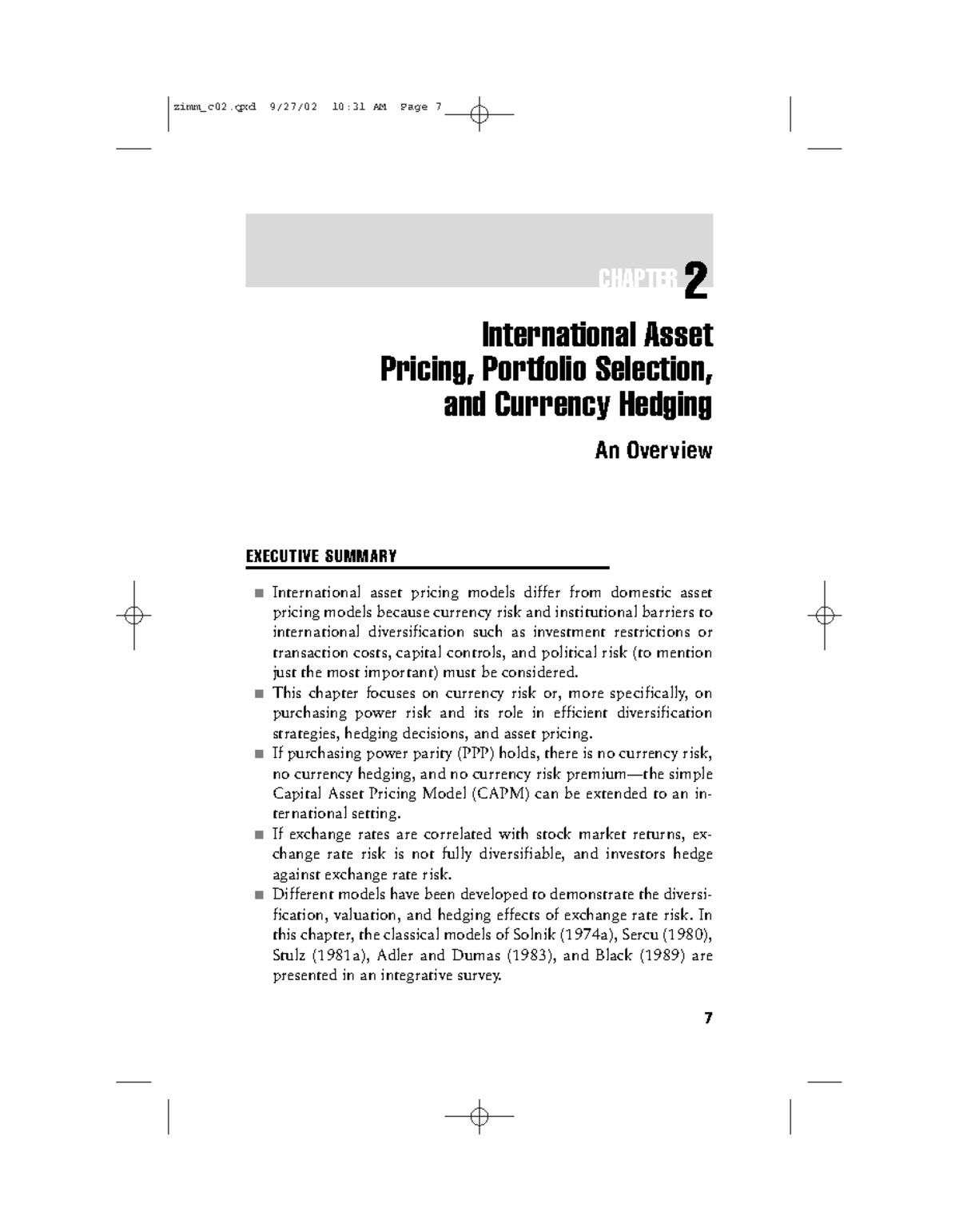 Book Global Asset Allocation Chapter 2 - 7 CHAPTER 2 International ...