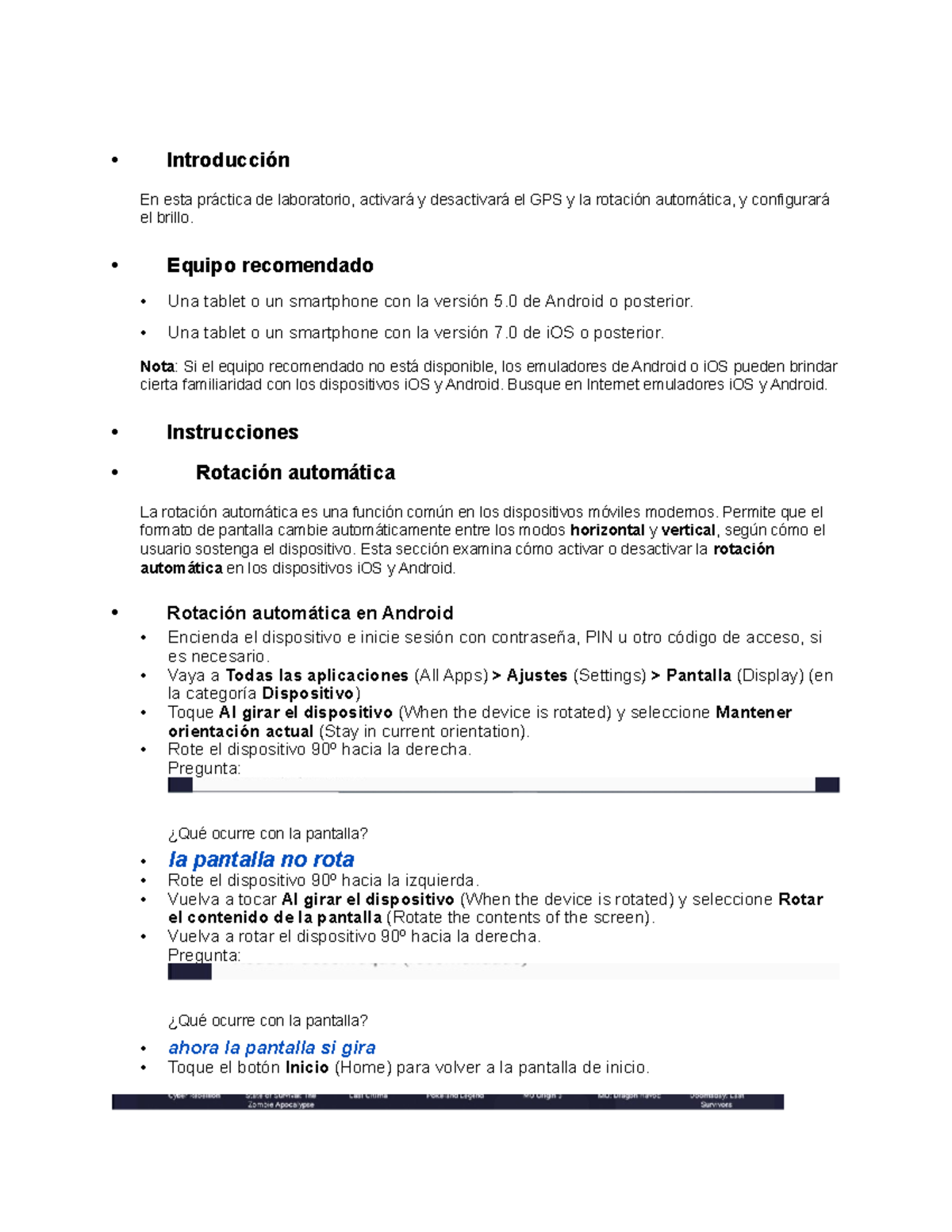 12.1.4.4 Lab Mobile Device Features • Introducción En esta práctica