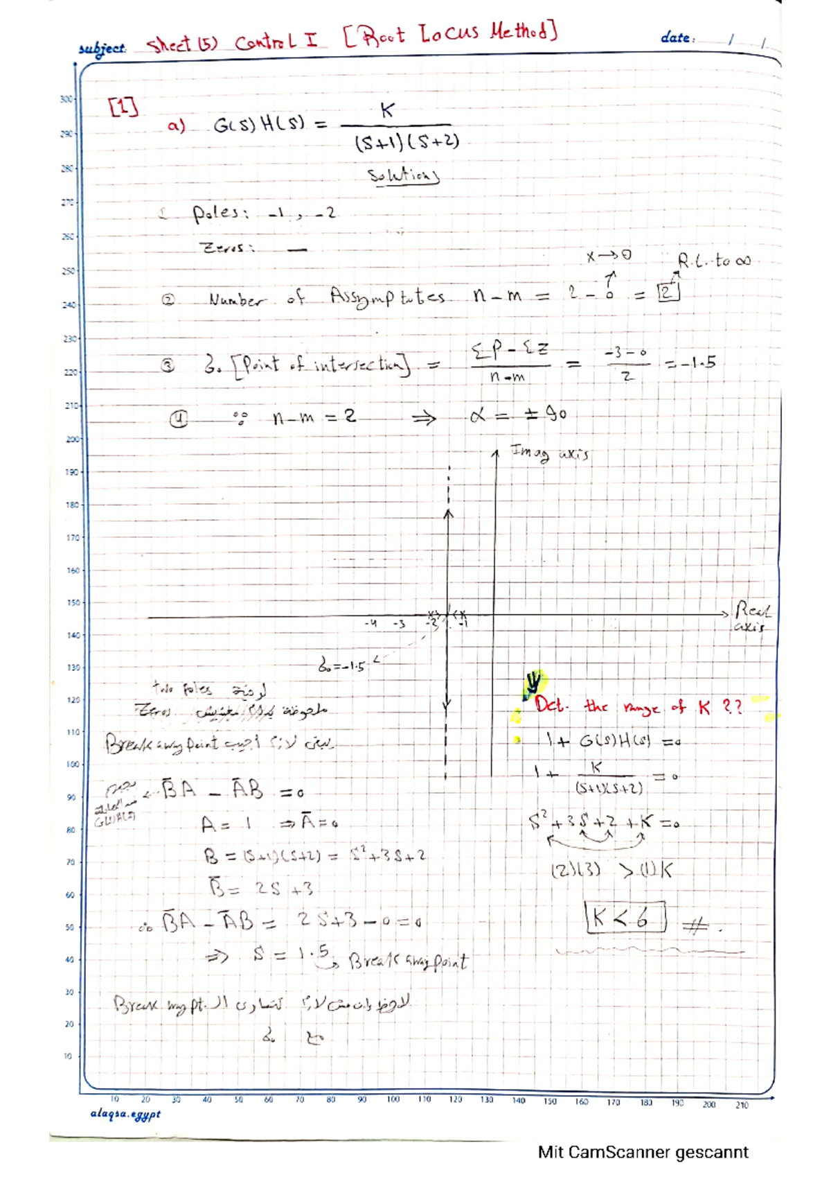 Sheet 5 sol - Problems solution - Control I - Studocu