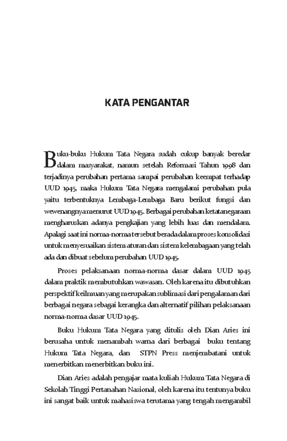 Pengantar Hukum Tata Negara 5 - KATA PENGANTAR B Uku-buku Hukum Tata ...