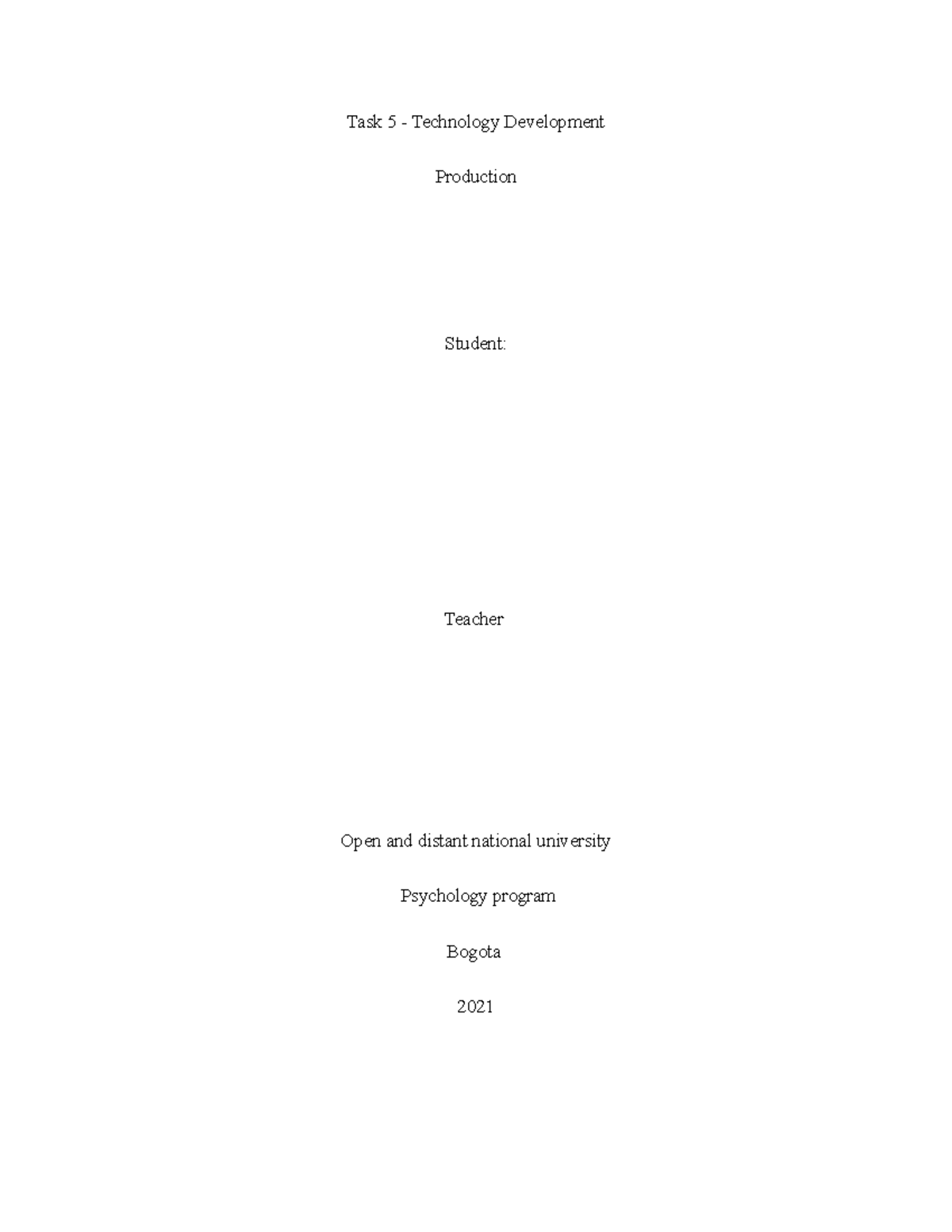 Task 5 - Technology Development - Protocolo - Task 5 - Technology ...