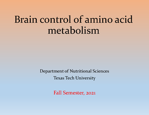 Lecture 4 - Satiation and satiety - Satiation & Satiety Department of ...