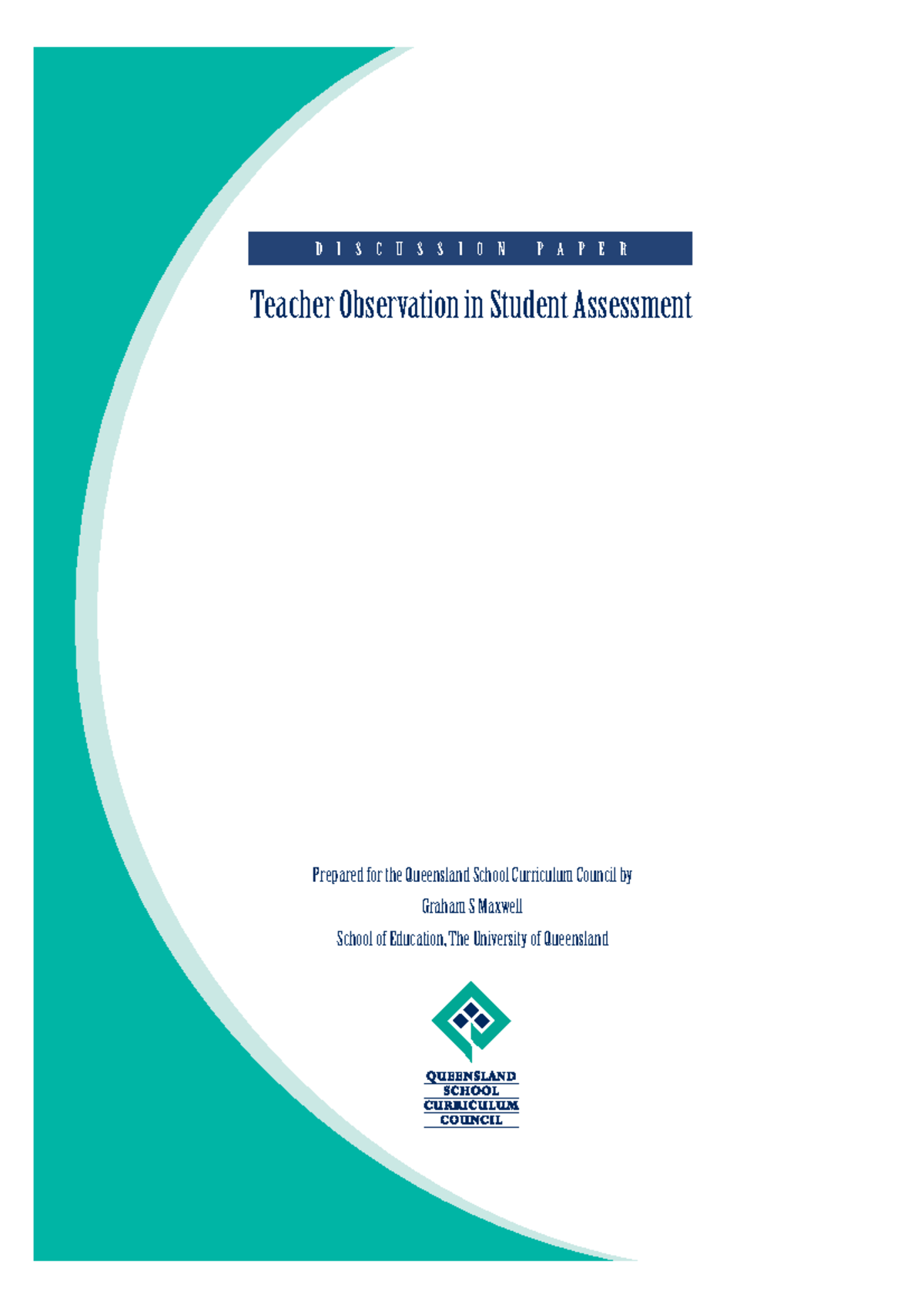 Research qscc assess report 4 - Teacher Observation in Student ...