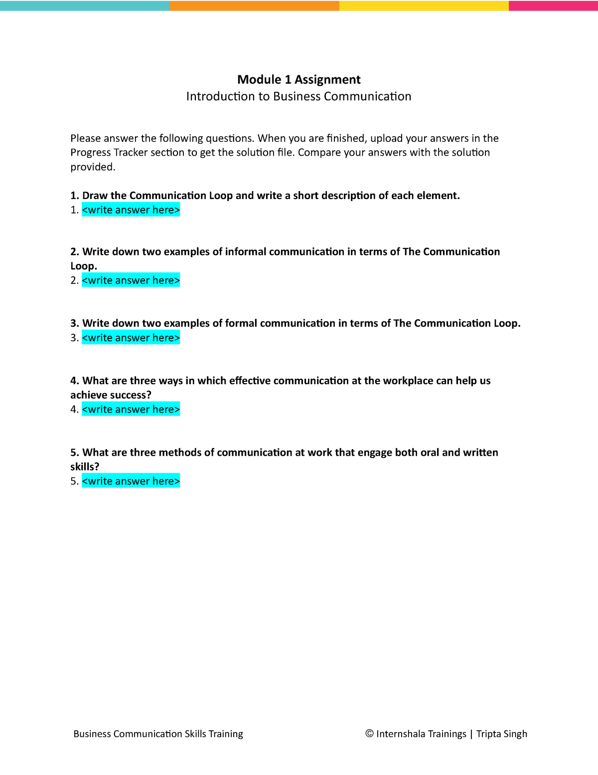 interpersonal communication assignment pdf