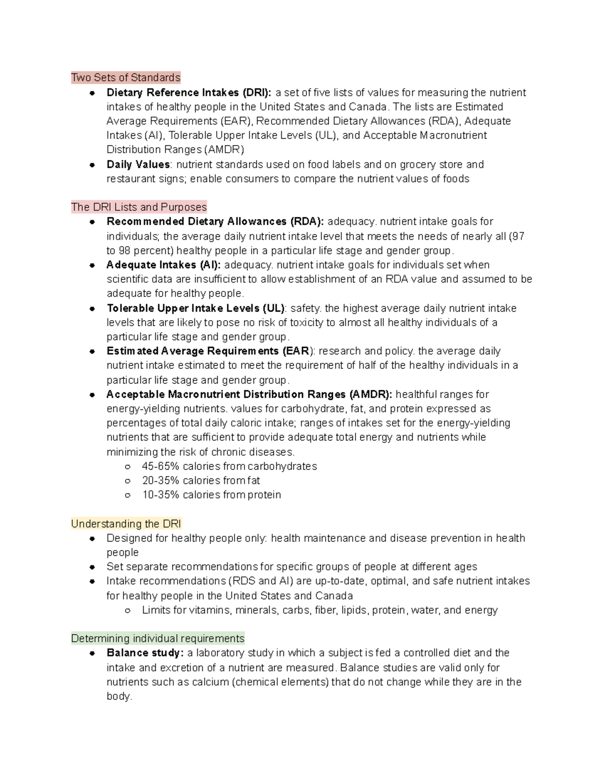 Chapter 2 Nutrition Tools-Standards And Guidelines - Two Sets Of ...