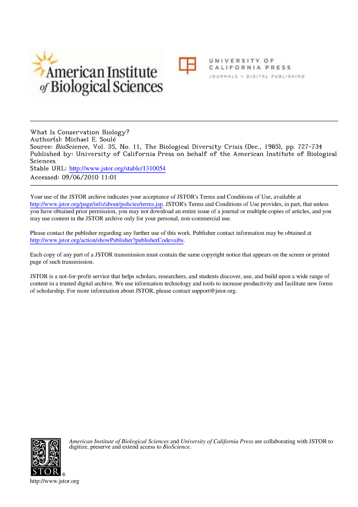 soule-1985-what-is-conservation-biology-what-is-conservation