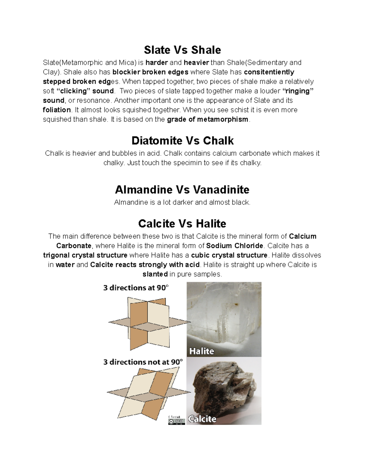 Kami Export identical rocks sheet Slate Vs Shale Slate(Metamorphic