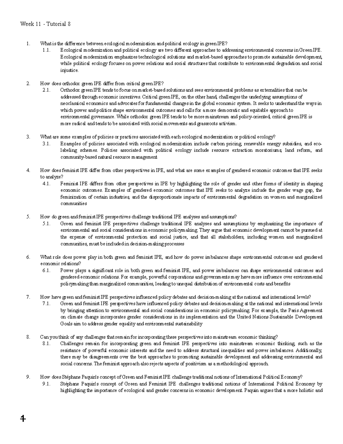 2j03 week 11 notes - Week 11 - Tutorial 8 What is the difference ...