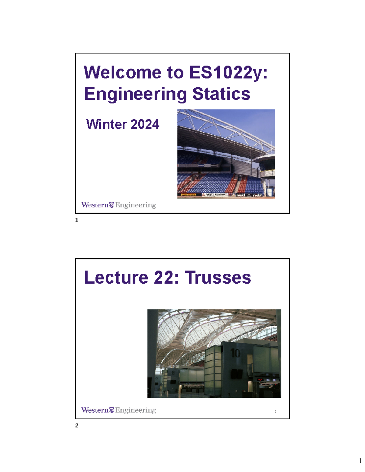 ES1022y Lecture+22-1 - notes - Welcome to ES1022y: Engineering Statics ...