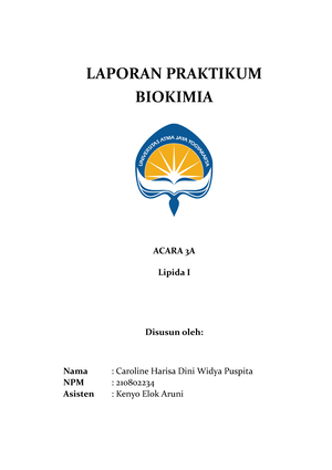 2259 Acara 1A - Lapora Biokimia - LAPORAN PRAKTIKUM BIOKIMIA ACARA IA ...