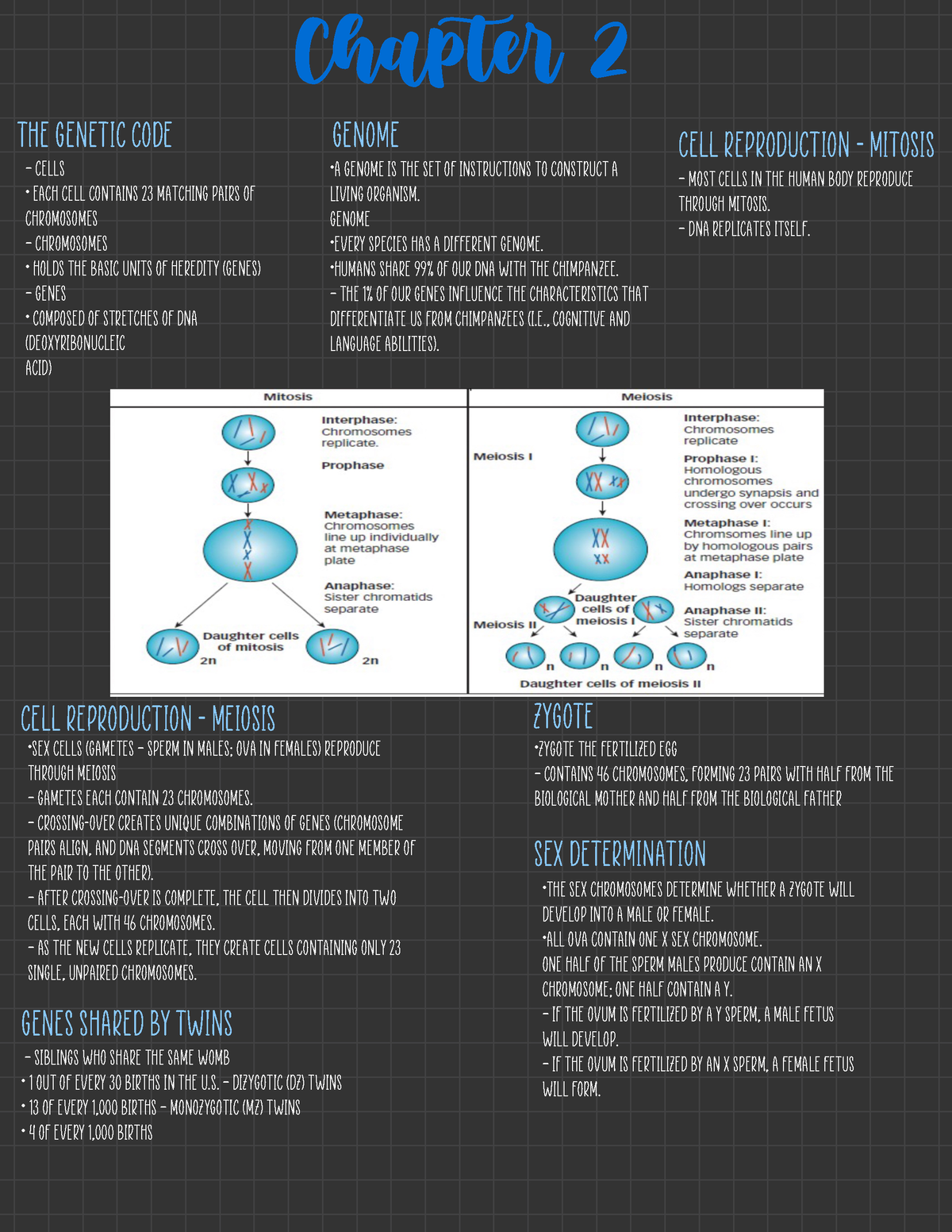 Lifespan Development Chapter 2 Lecture Notes - Chapter 2 Cells Each ...