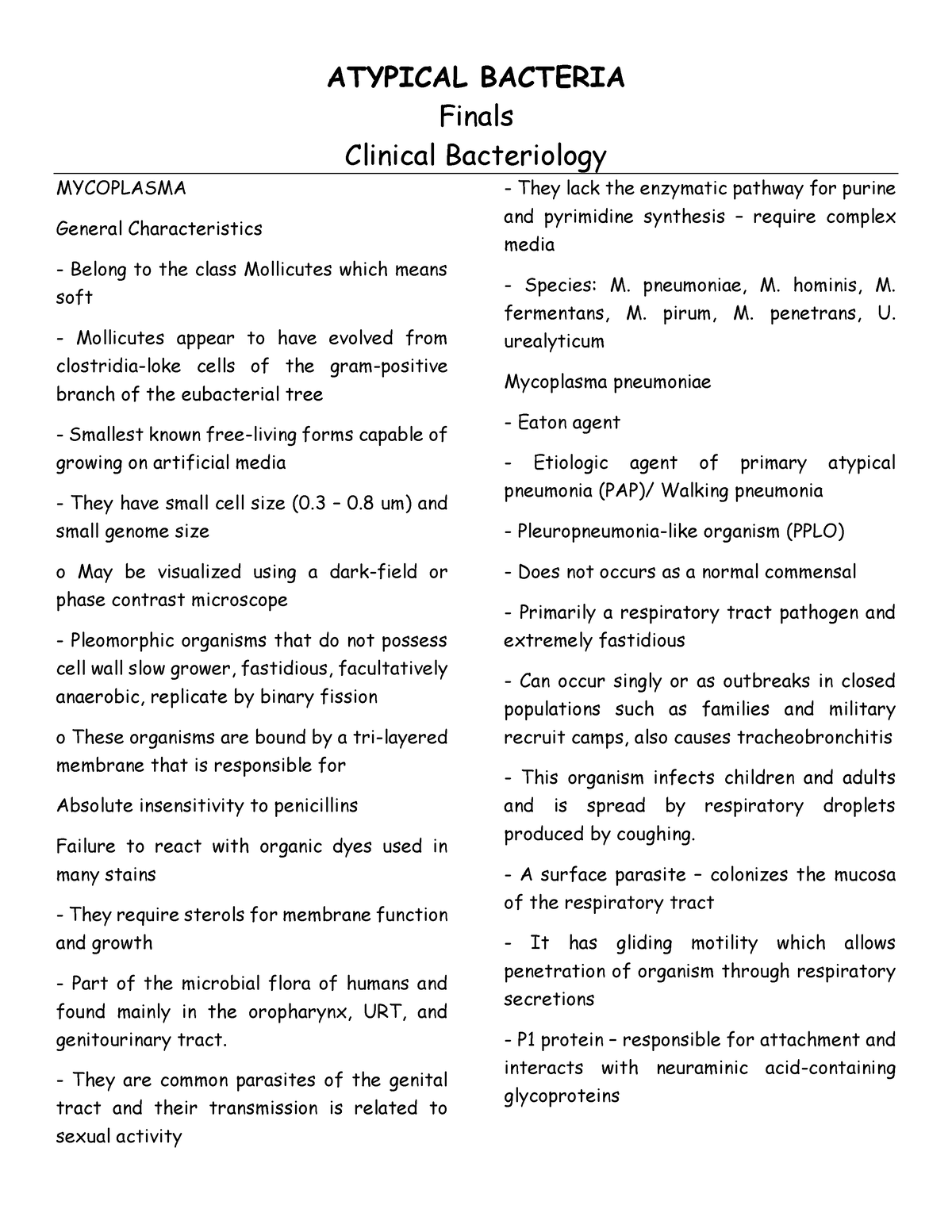 Why Are Atypical Bacteria Called Atypical