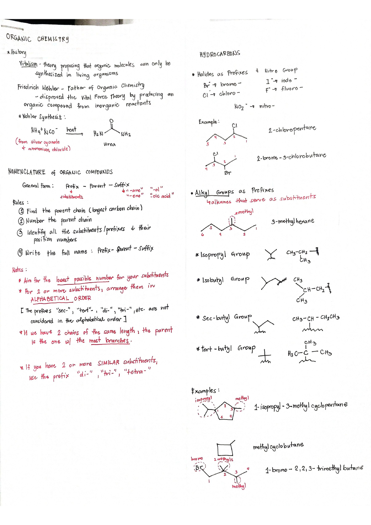 Notes Organic Chemistry - BSNursing - Studocu