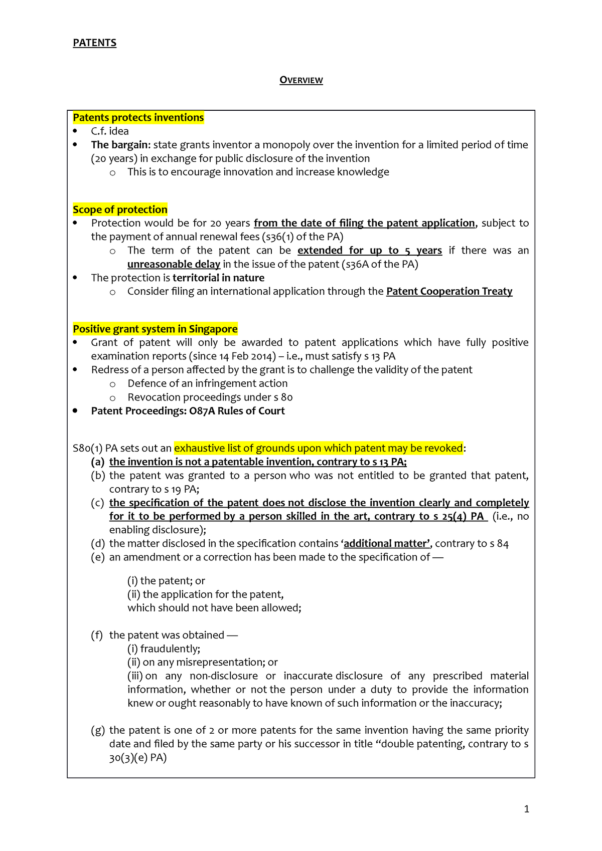 essay on patent law