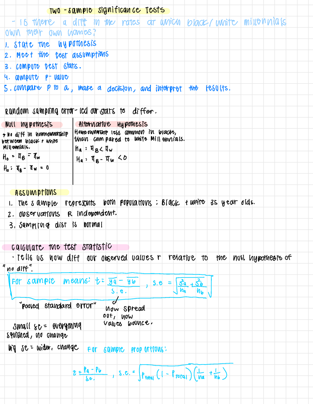 SOC 46B two sample tests - Two-sample significance tests is there a ...