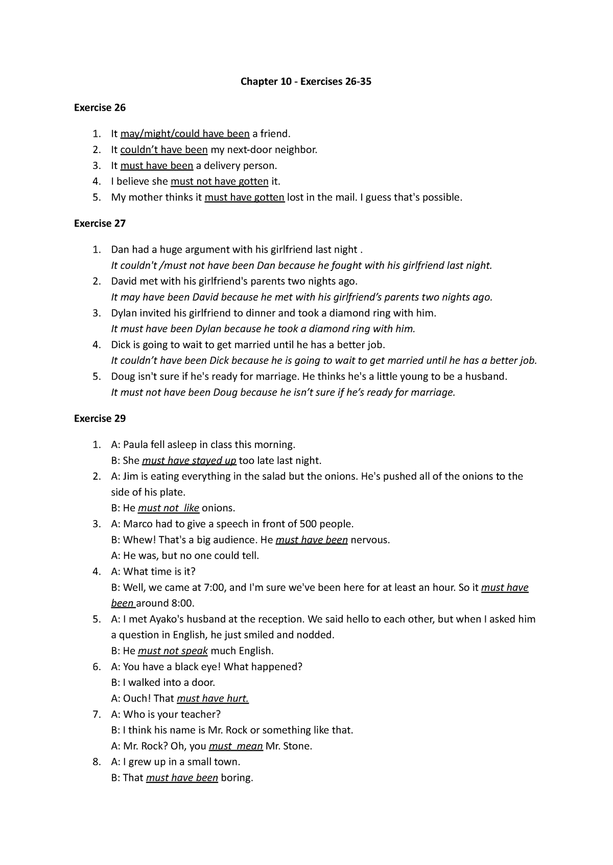 understanding-and-using-english-grammar-chapter-10-exercise-26-35