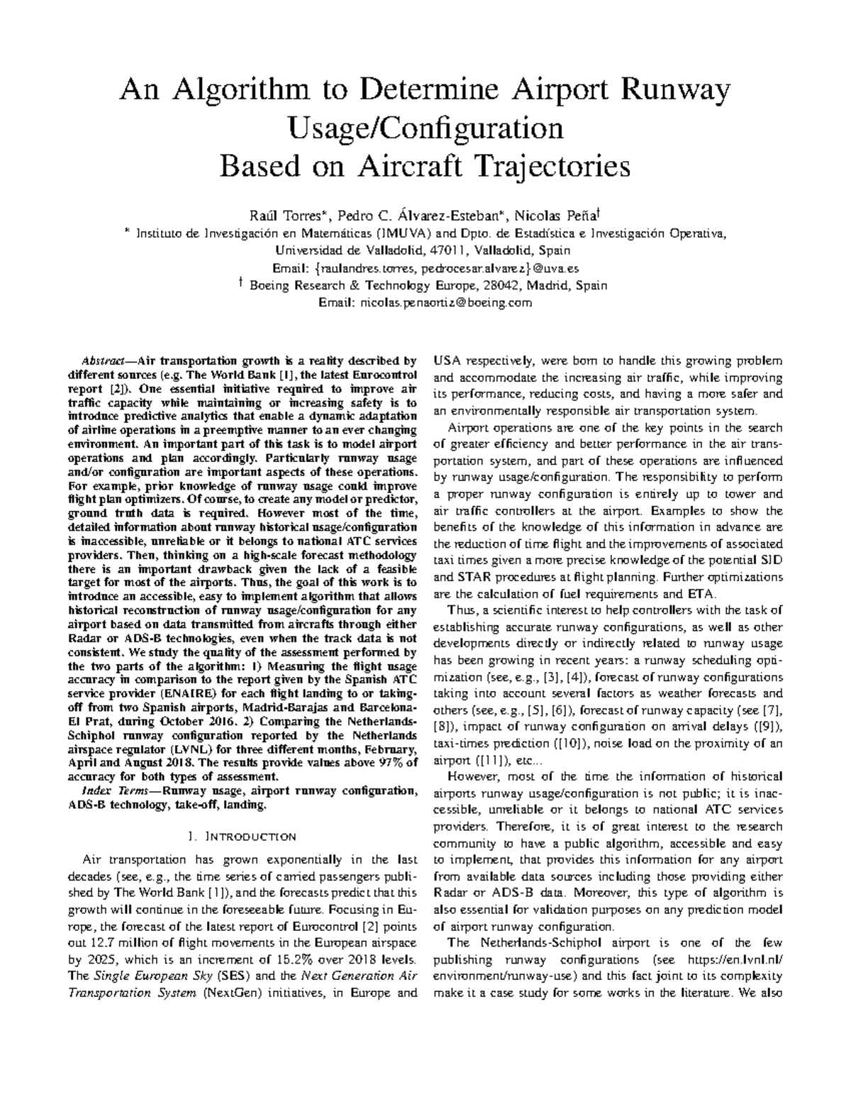 An Algorithm to Determine Airport Runway Usage/Configuration Based on ...