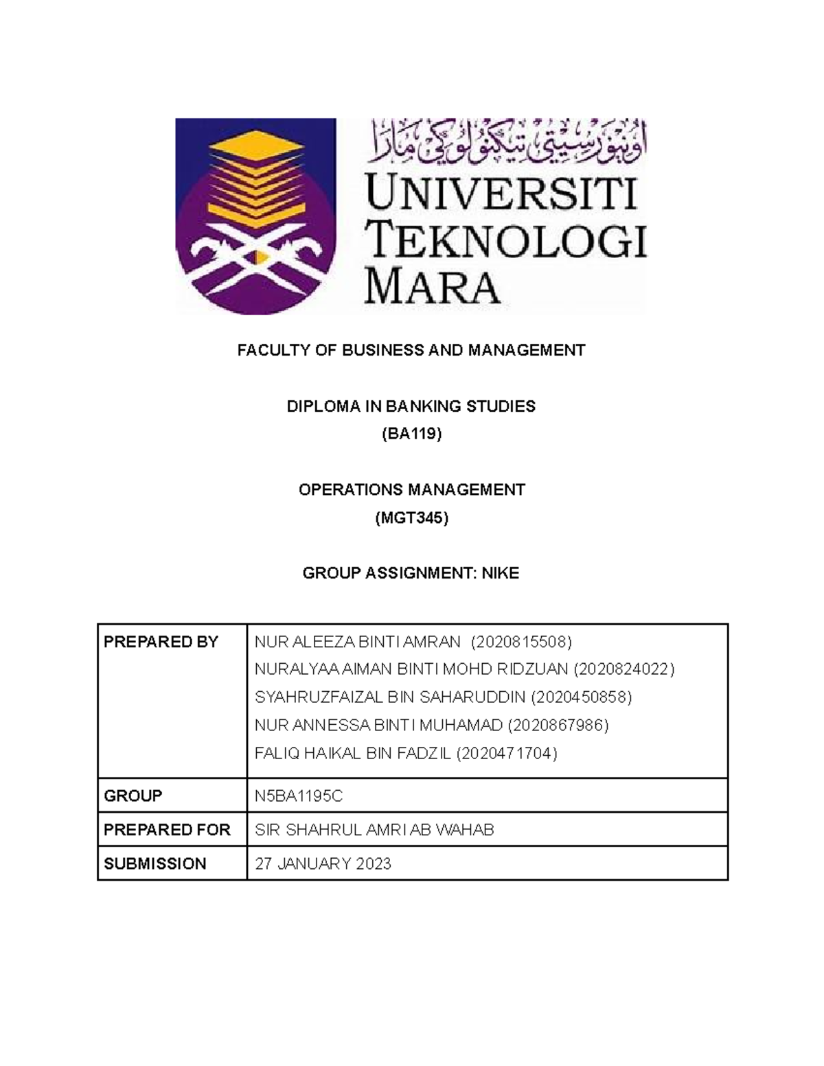 mgt345 group assignment infographic