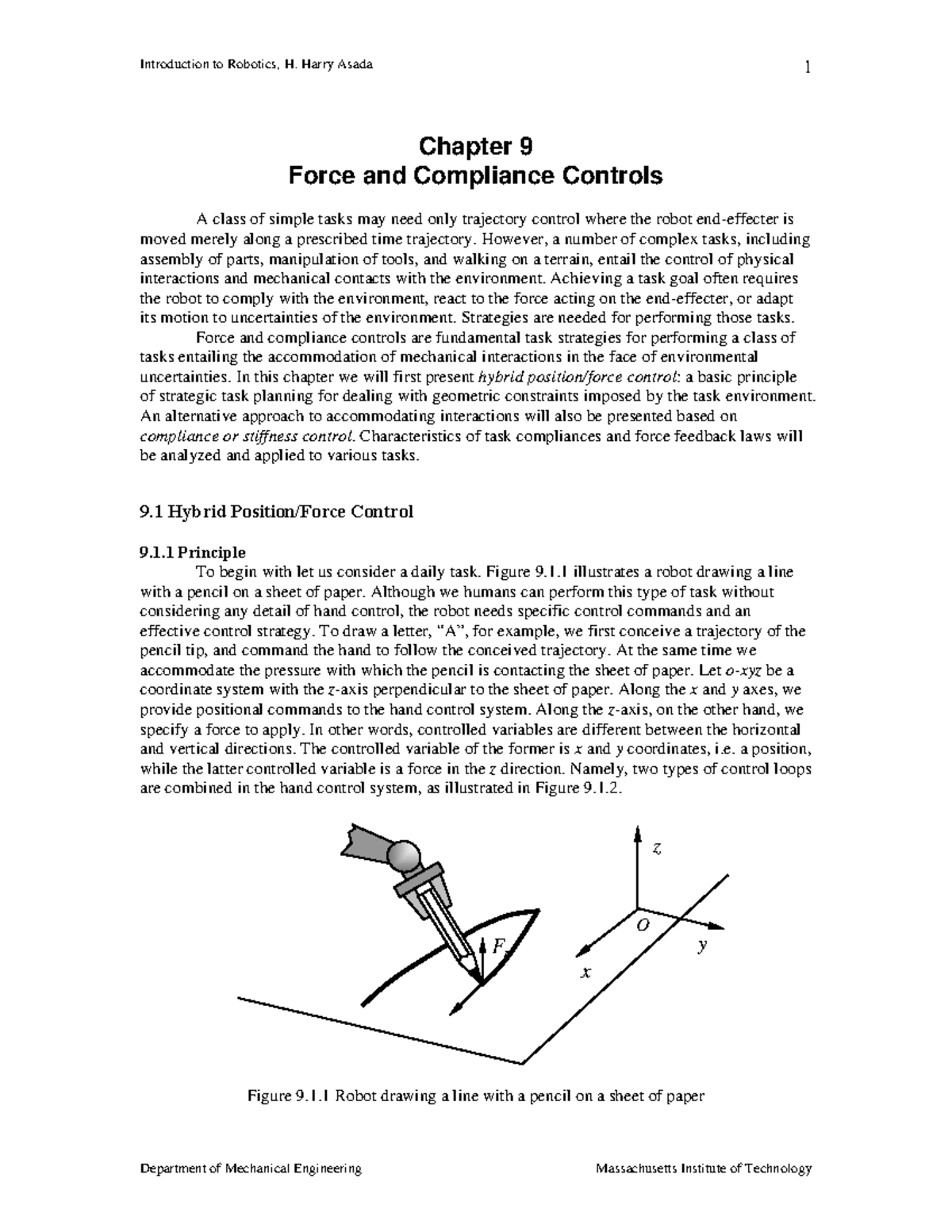 force control in robotics