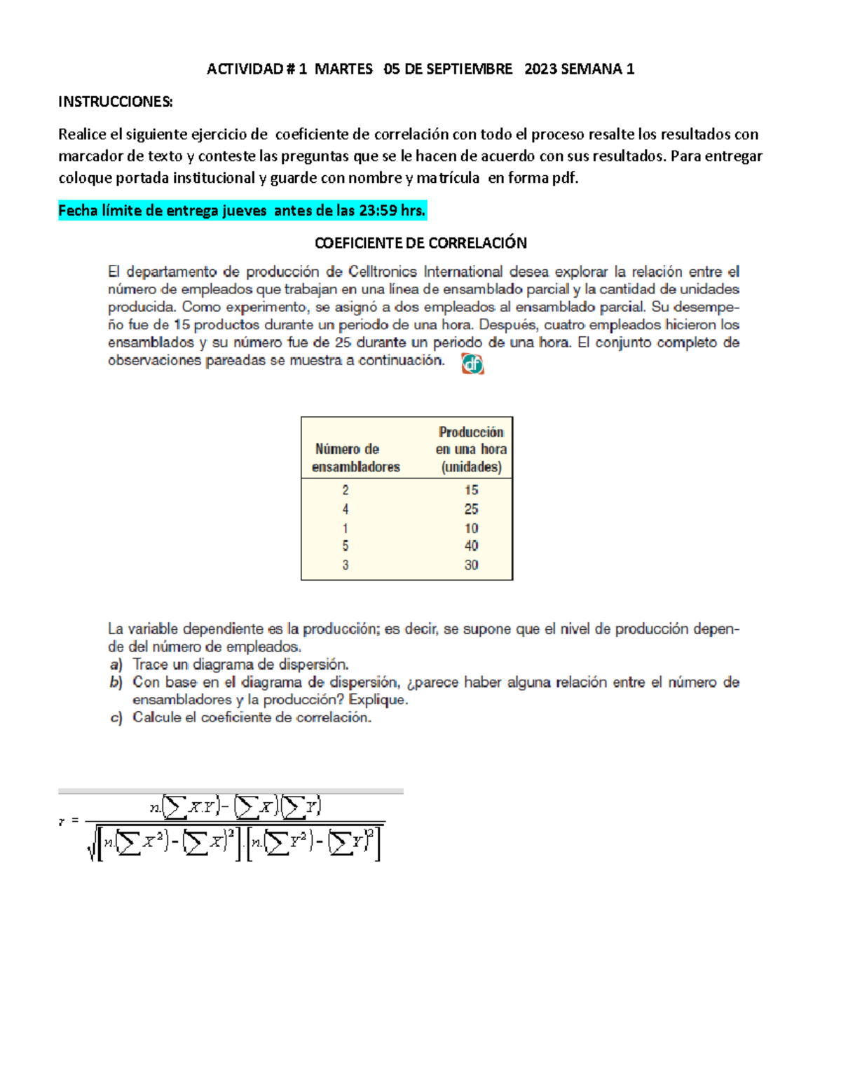 ACT#1 05-09-23 - tarea - ACTIVIDAD # 1 MARTES 05 DE SEPTIEMBRE 2023 ...