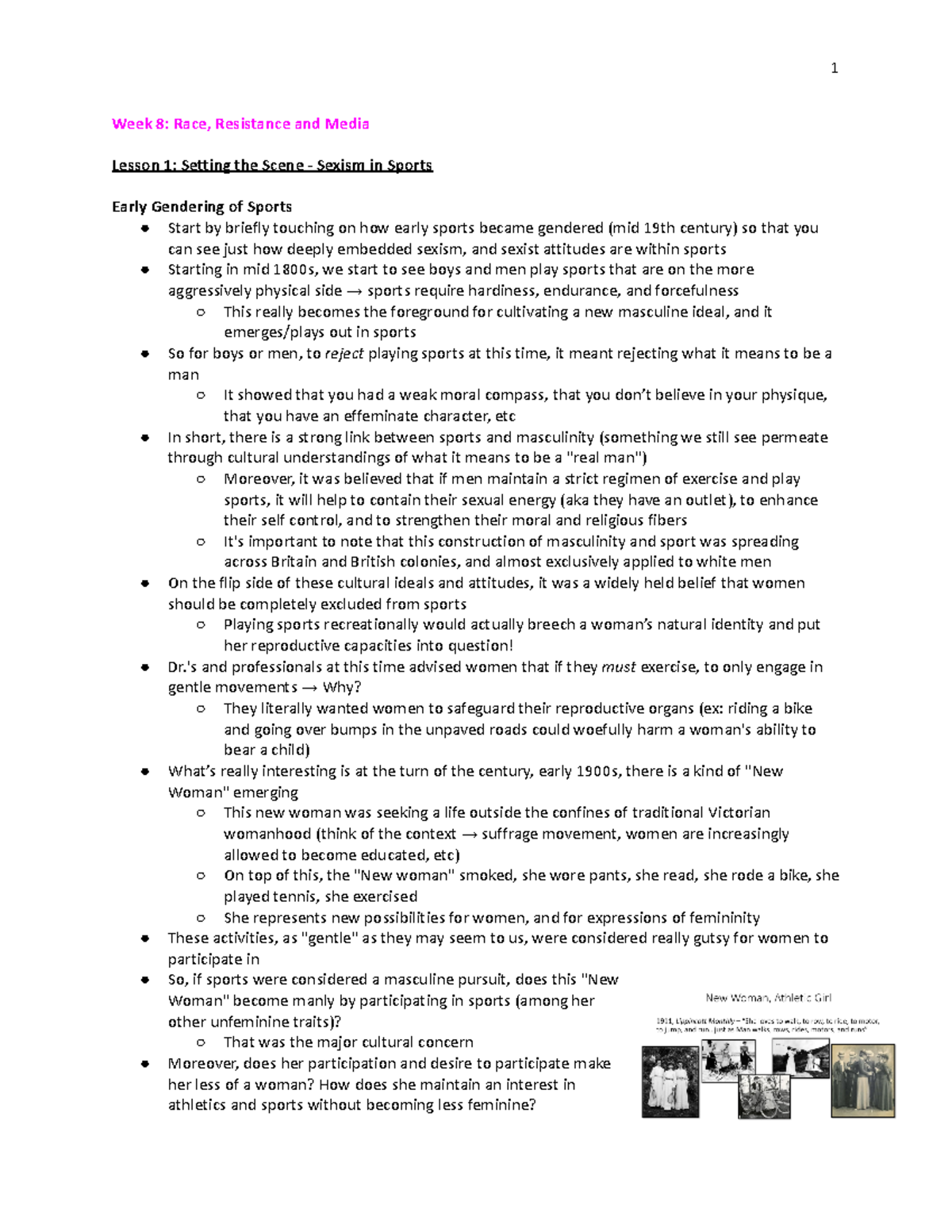 GSWS 2161 Final Lectures - Week 8: Race, Resistance and Media Lesson 1 ...