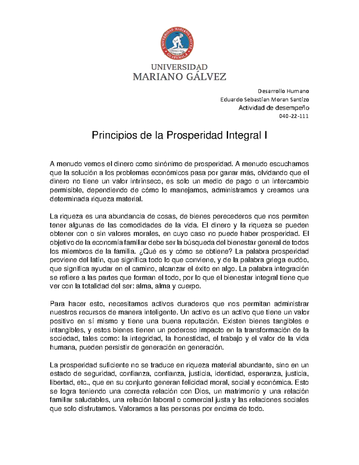 Principios de desarrollo humano y profesional apuntes 2022 - Desarrollo ...