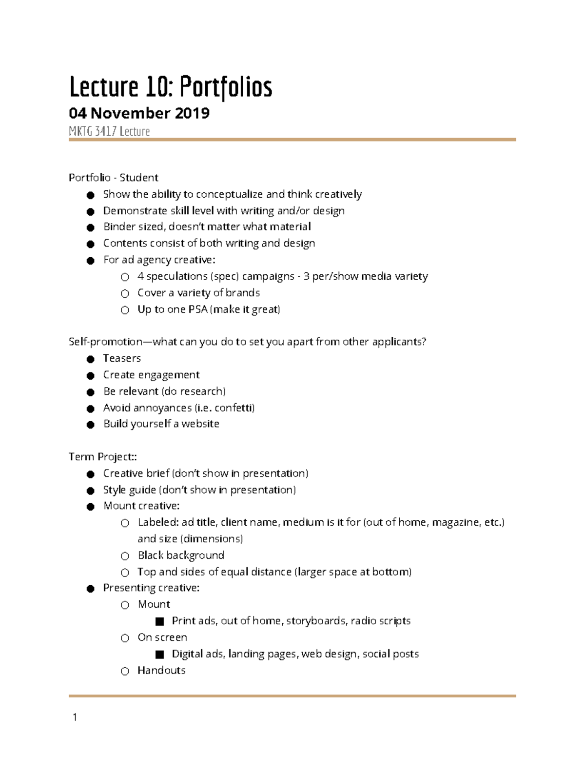 Lecture 10: Portfolios - Lecture 10: Portfolios 04 November 2019 MKTG ...