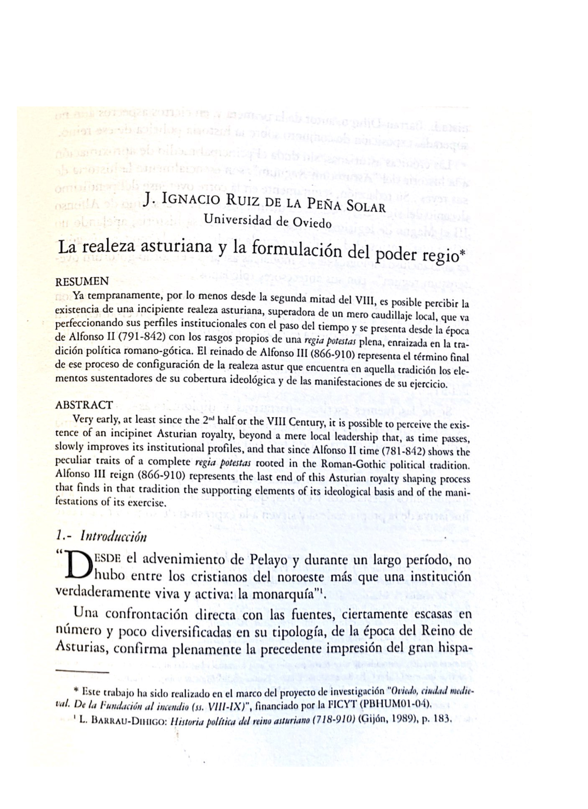 La realeza asturiana y la formulación del poder regio - Historia del ...