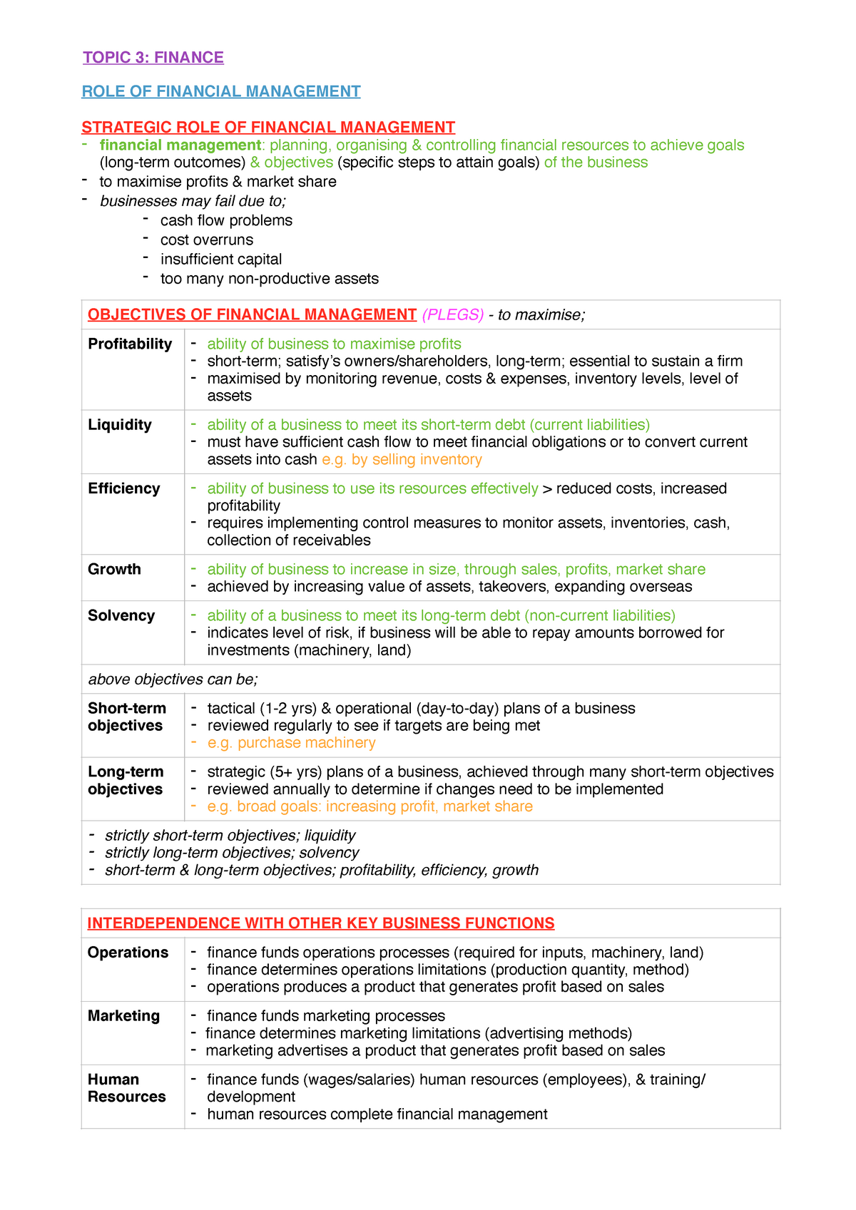 Strategic Role Of Financial Management Examples