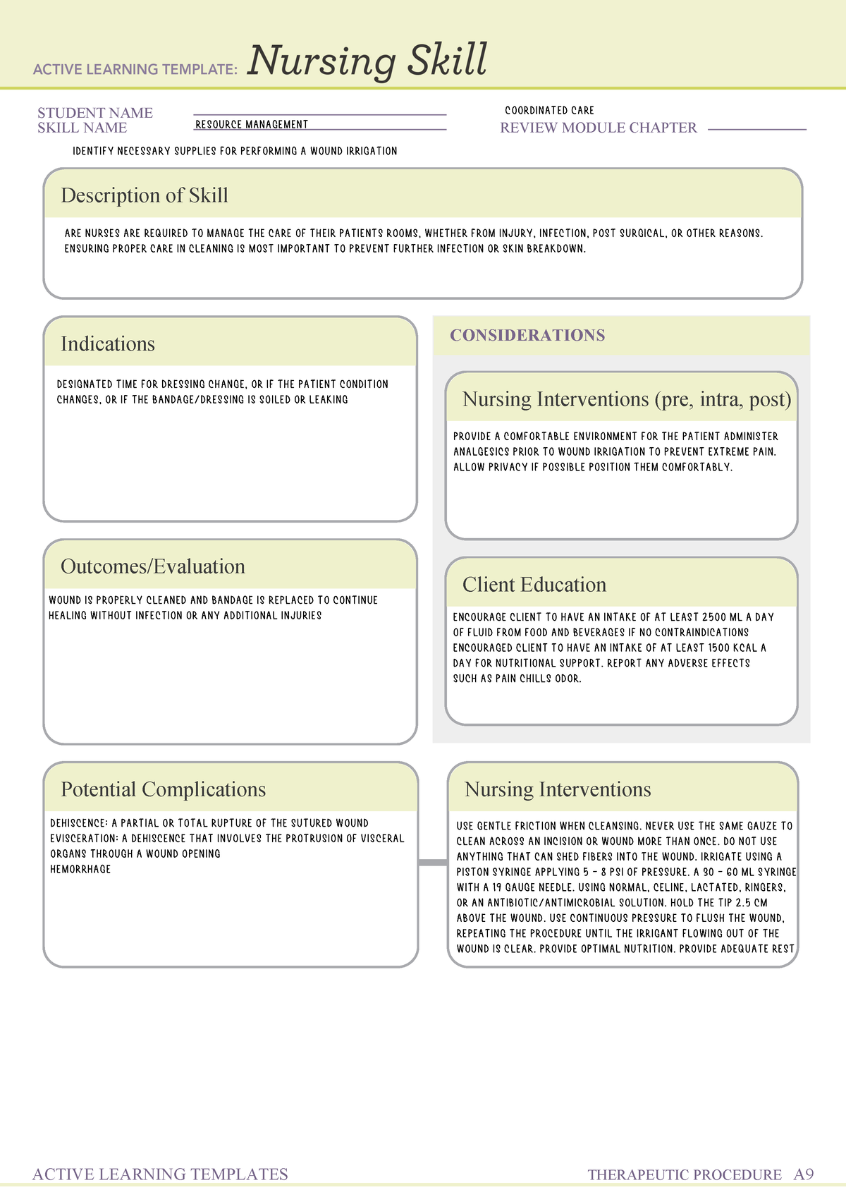 Focus Review Fundamentals 2 - Student Name Skill Name Review Module 