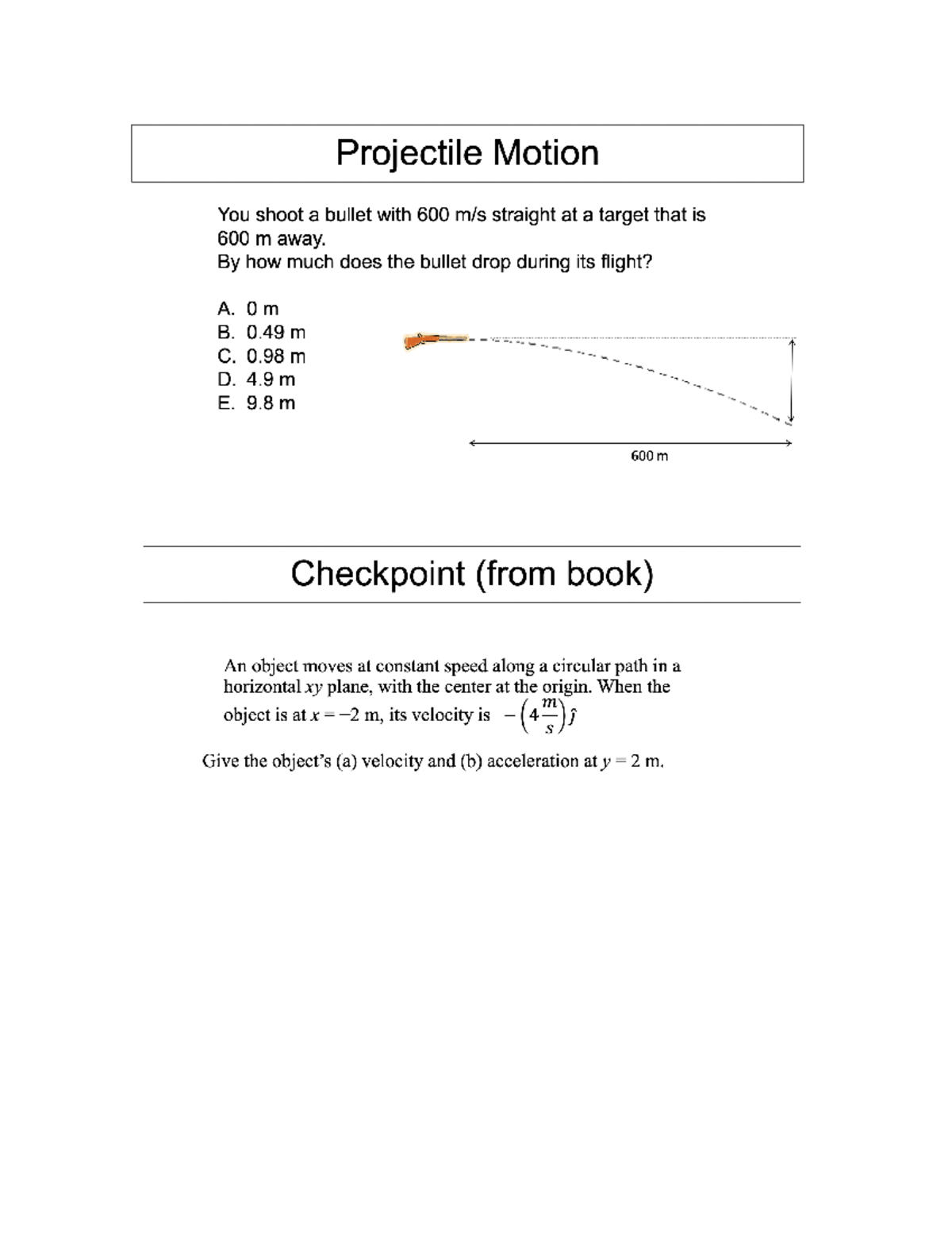Practice Question Physics 113 Ch 4-6 - PHY 113 - Studocu