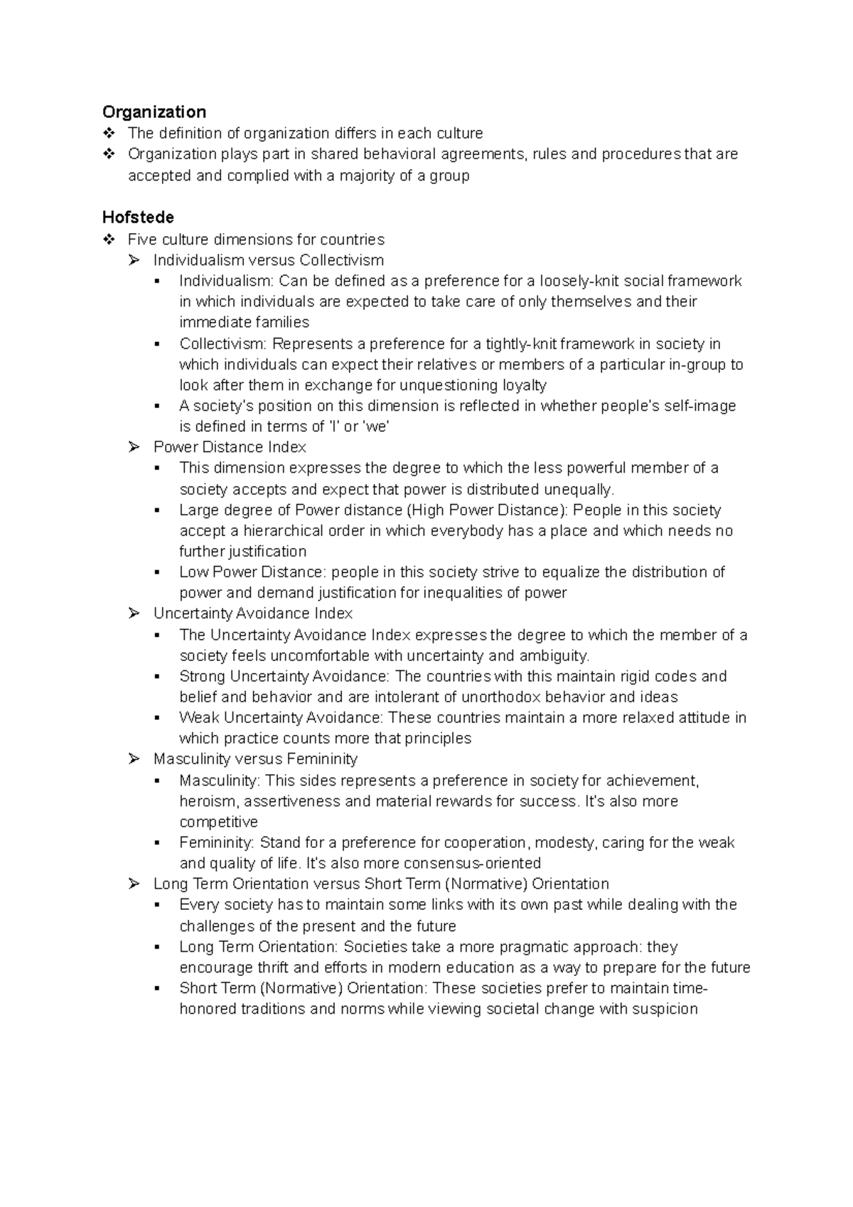 CCM Aantekeningen college 1 Organization The definition of