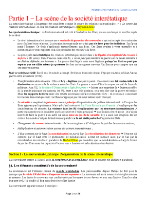 QCM L1 Sept 2017 - Annales RI - L1 – Relations Internationales Cours ...