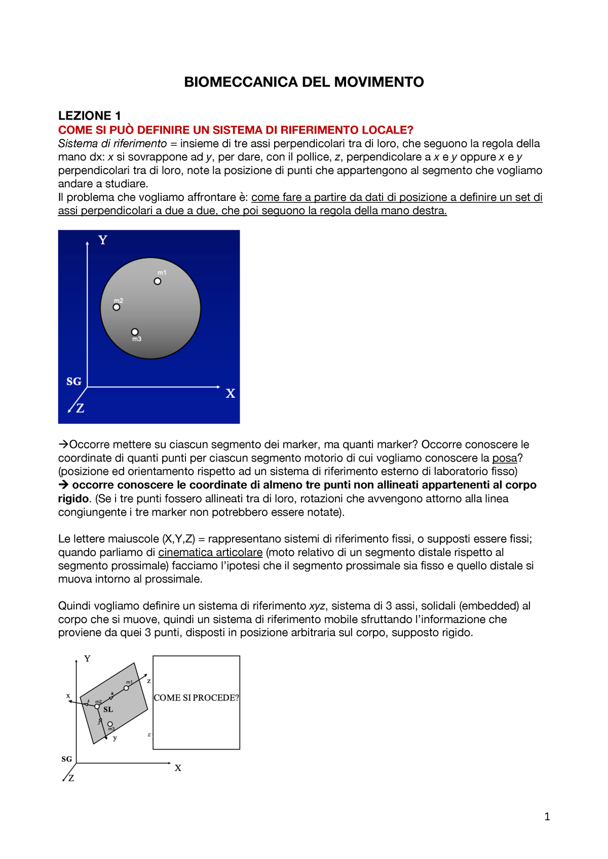 Biomeccanica DEL Movimento - BIOMECCANICA DEL MOVIMENTO LEZIONE 1 COME ...