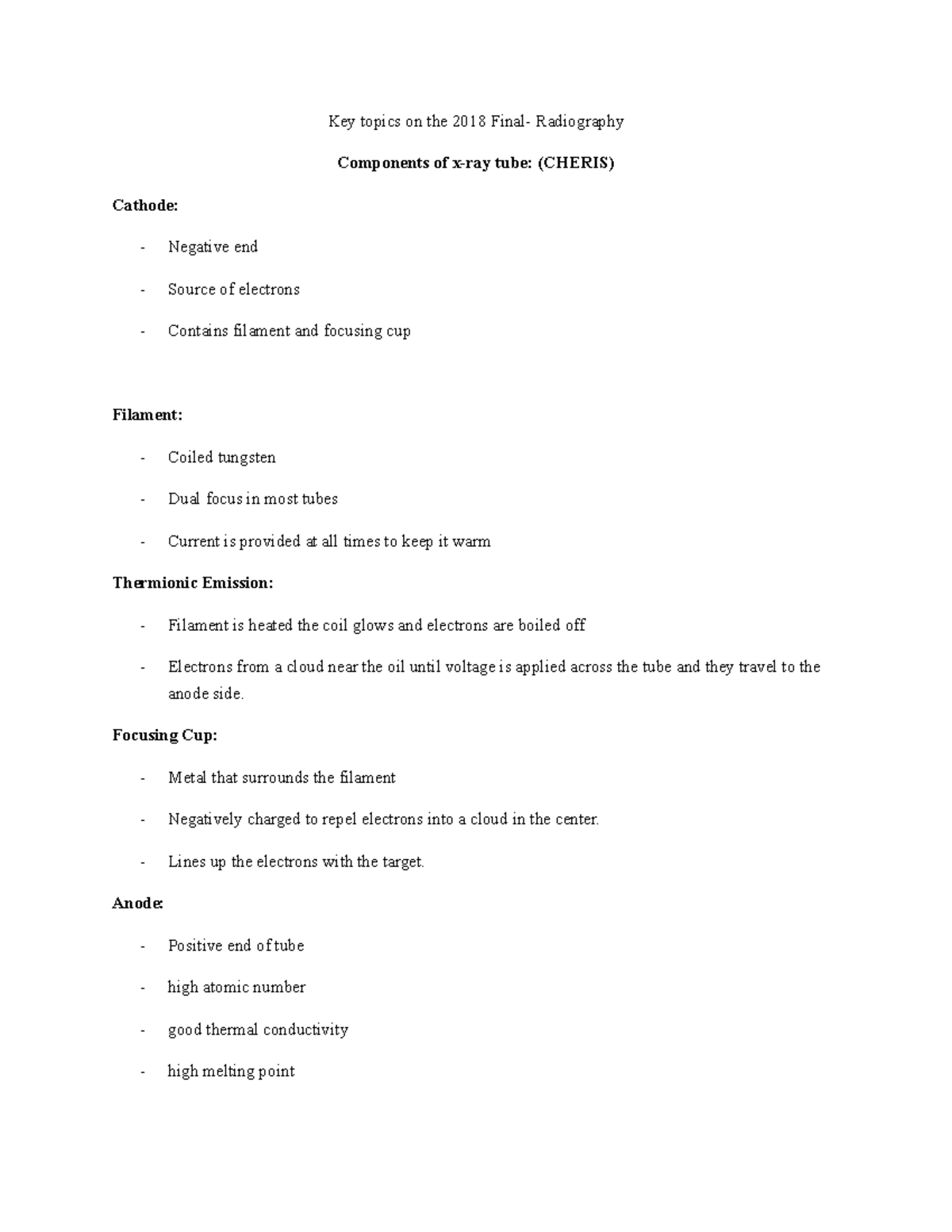 Radiology Final Group Study Guide pdf - Key topics on the 2018 Final ...