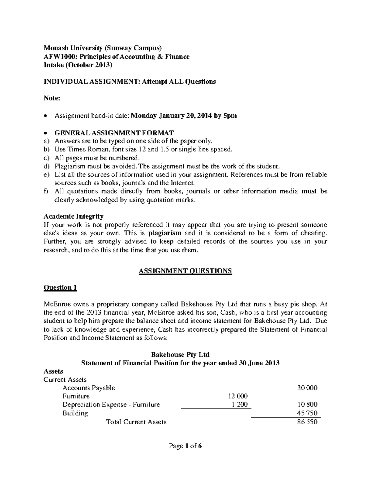 Seminar assignments questions with answers - Monash University (Sunway ...