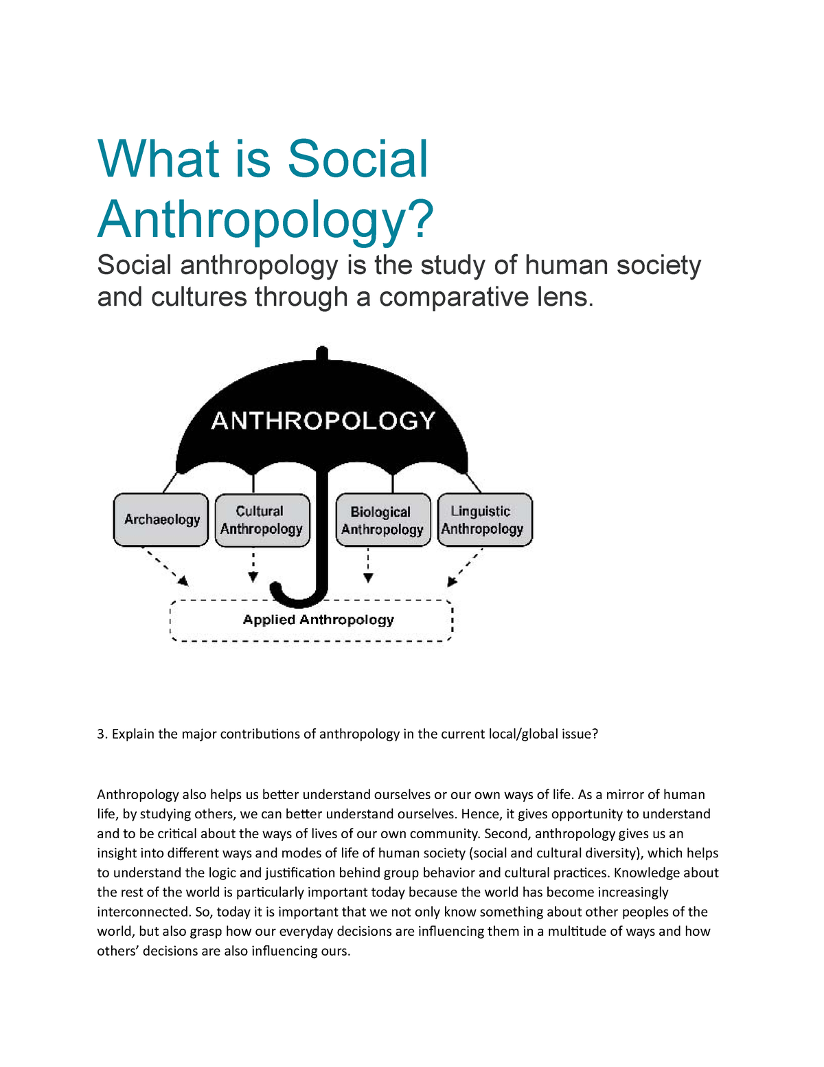 social anthropology thesis topics