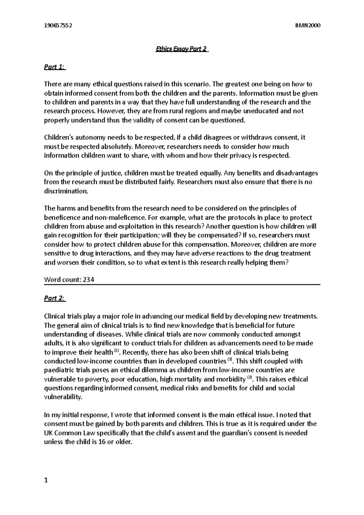 CMB2000 :BMN2000 - Ethics Essay - 190657552 BMN Ethics Essay Part 2 ...