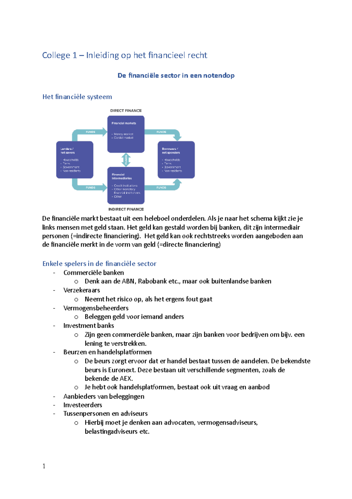 Hoorcollege - College 1 – Inleiding Op Het Financieel Recht De ...