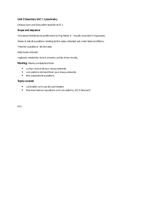 Heats Of Combustion Of Fuels - Outcome 1 Unit 3 Prac Report Heats Of 