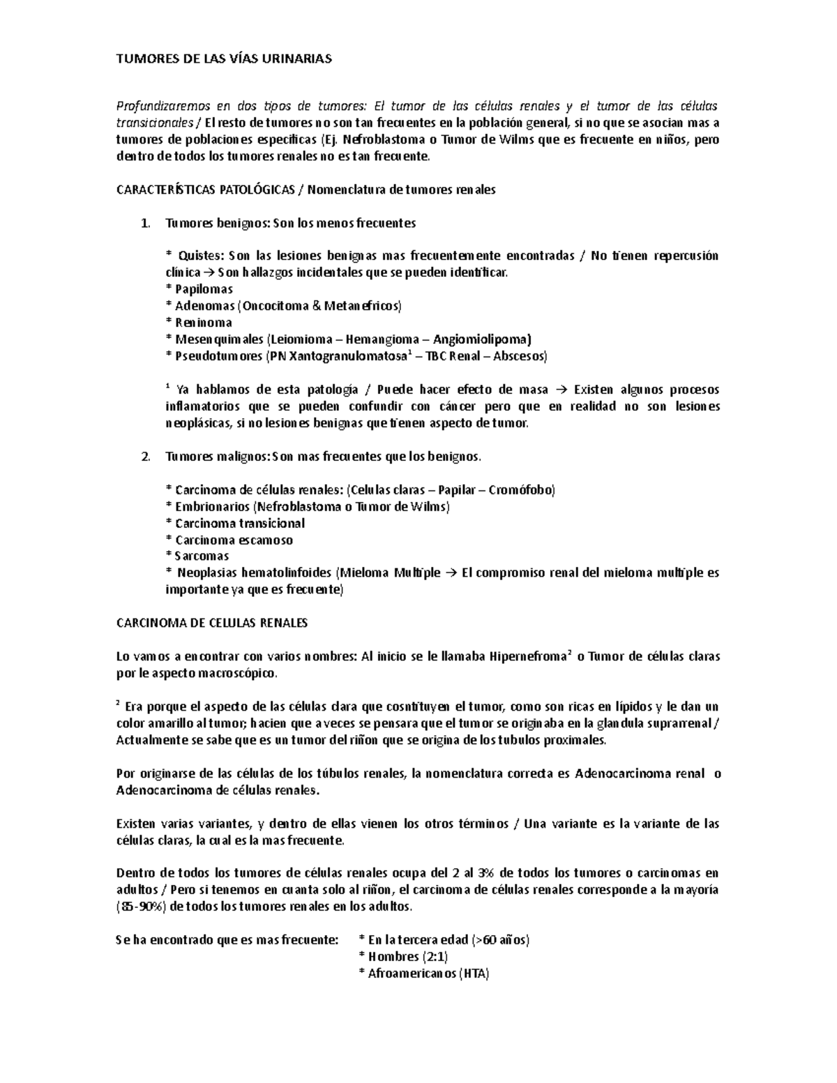 hemangioma riñon