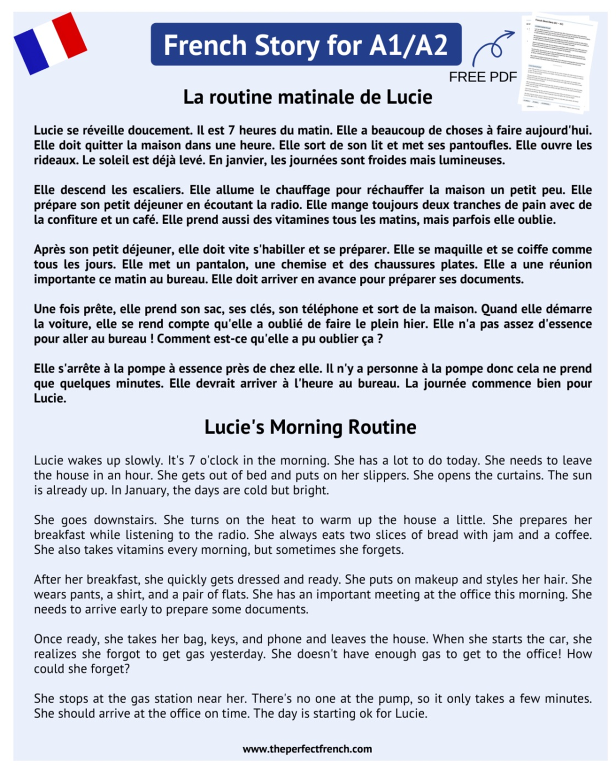French short story A1 A2story 1120x1400 - French Story for FREE PDF La ...