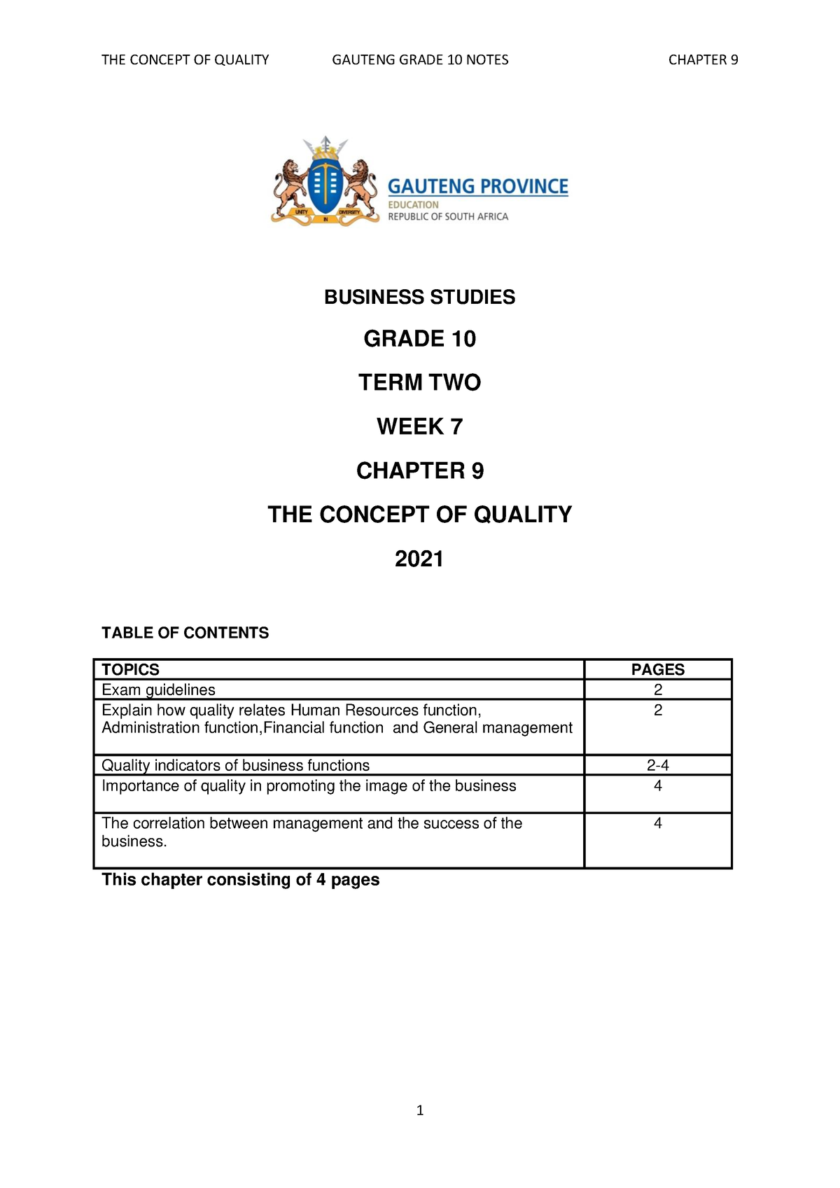 business studies grade 10 term 2 assignment